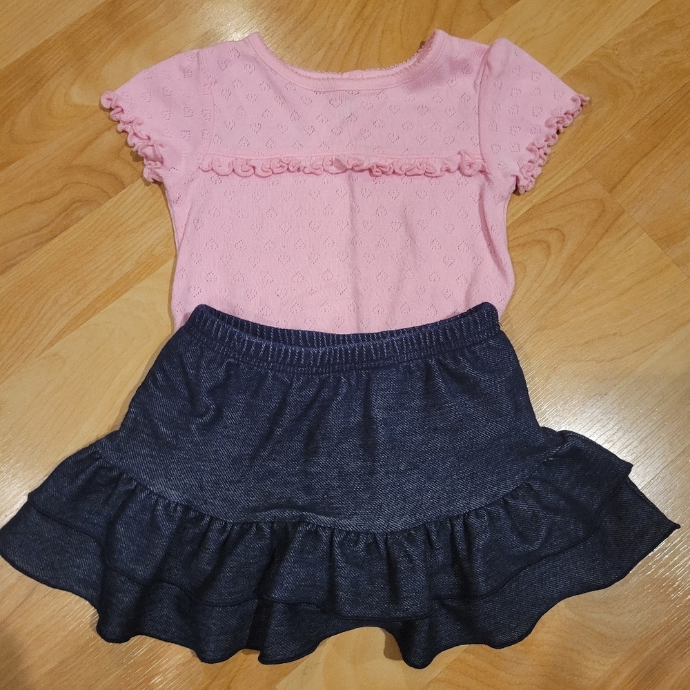 Garanimals 2 Piece Outfit Onesie Skort Size 18 Months